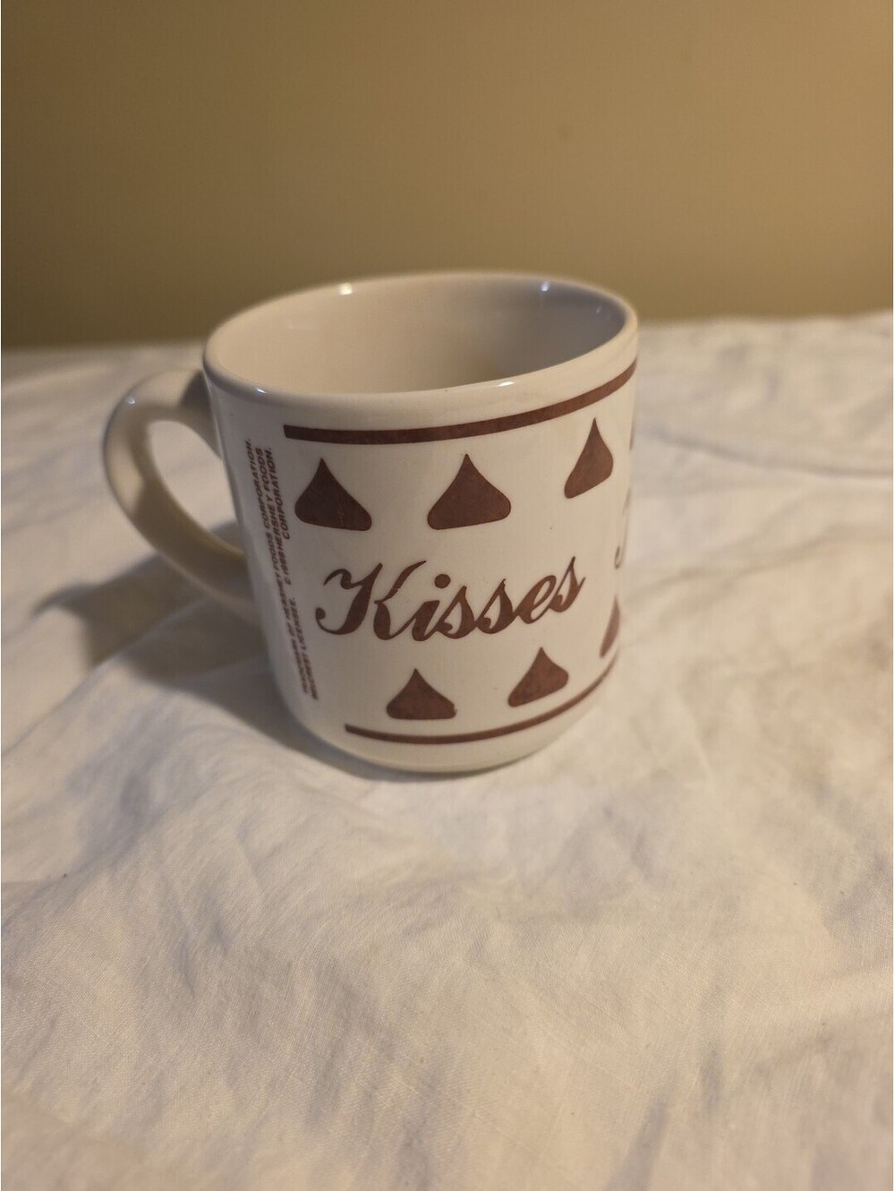 Vintage Hershey  Coffee Mug Chocolate Kisses Coffee Mug Tea Cup - 1988